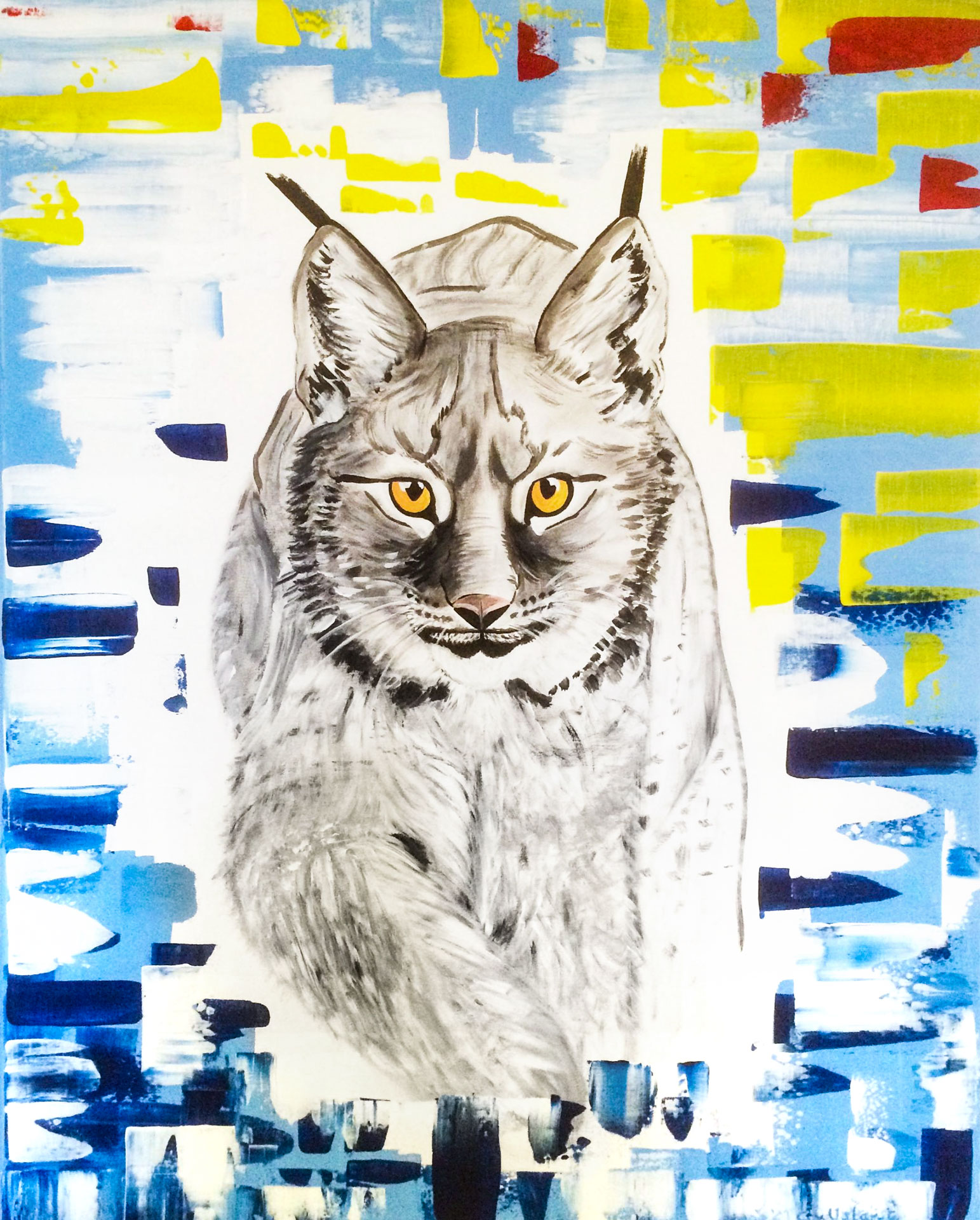 Luchs, blau
