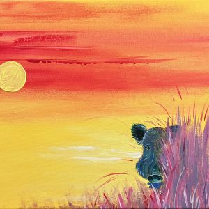 Wildschwein in der Morgensonne