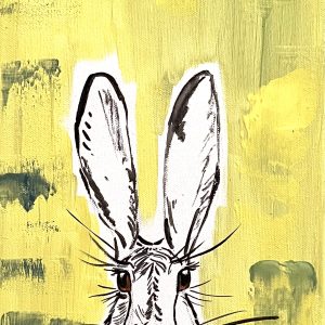 Hase vor Grün